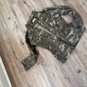 Charlotte Russe Camo Jean Jacket